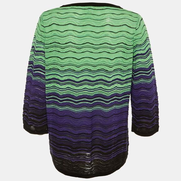M Missoni Multicolor Pattered Knit Full Sleeves Top M